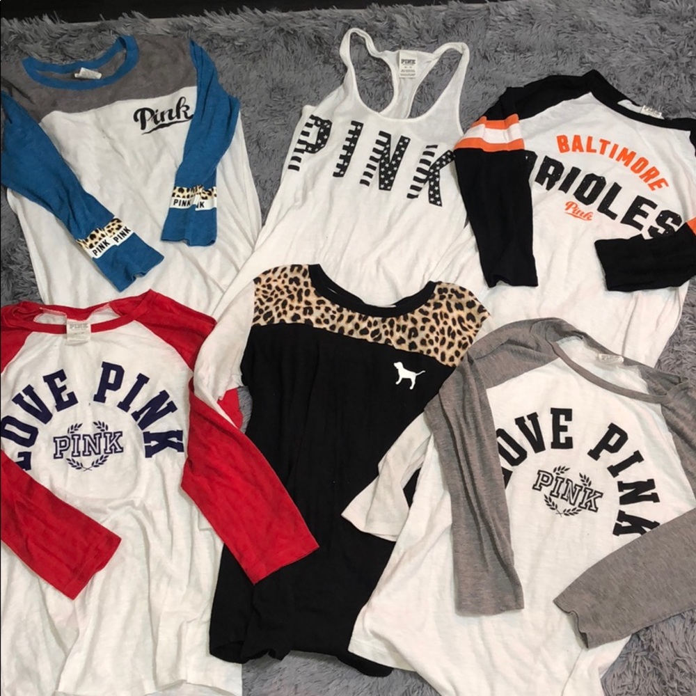 6 PINK Shirts